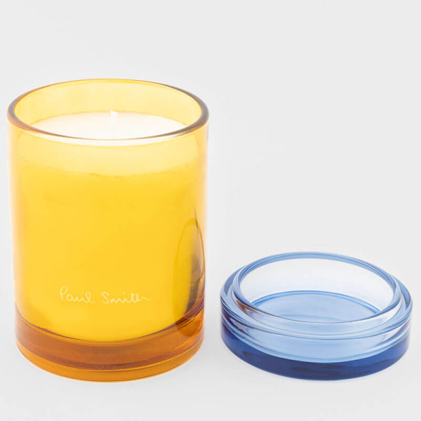 Paul Smith Duftkerze Daydreamer, Glasgefäss, gelb-blau, offen
